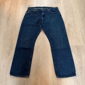 Polo Ralph Lauren Mens Jeans 38x30 Classic 867 Straight Blue Stretch Dark Denim
